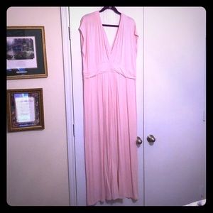 IMAN blush maxi dress